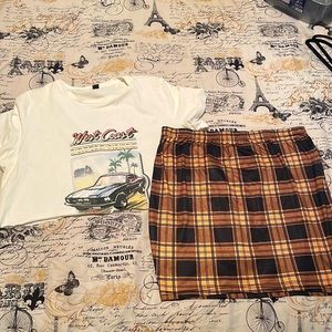 Shein two piece skirt and top